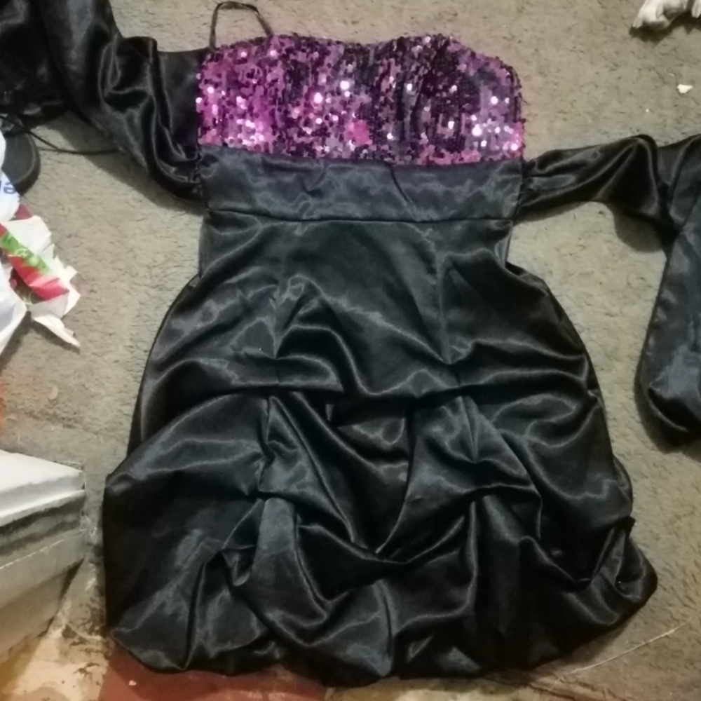 Black and purple dress